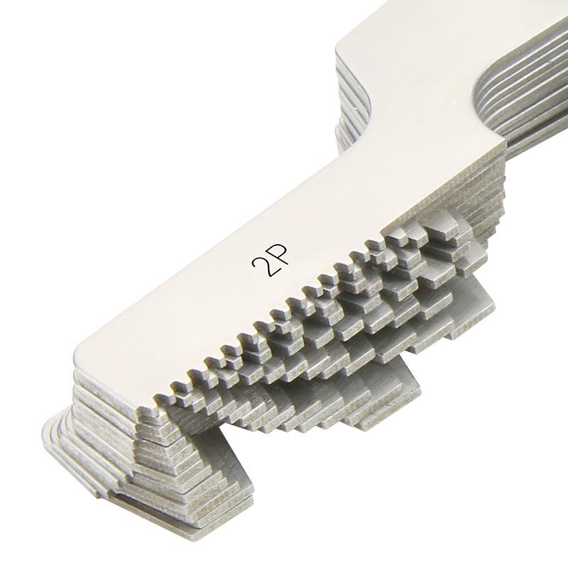 锈铁9°英制美制30°公2制米制距ACME梯形梯形螺纹螺纹样板T型螺