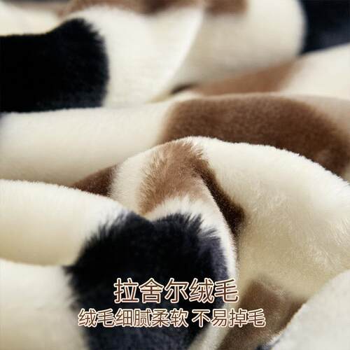 拉舍毯尔毛季双层冬加拉舍尔毛厚保暖珊瑚绒双面绒生被子学宿舍午