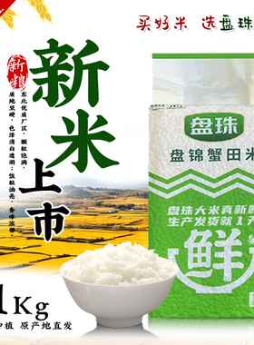 东北新米大米2025年新米蟹田米500g盘锦大米5斤长粒香米2.5kg粳米