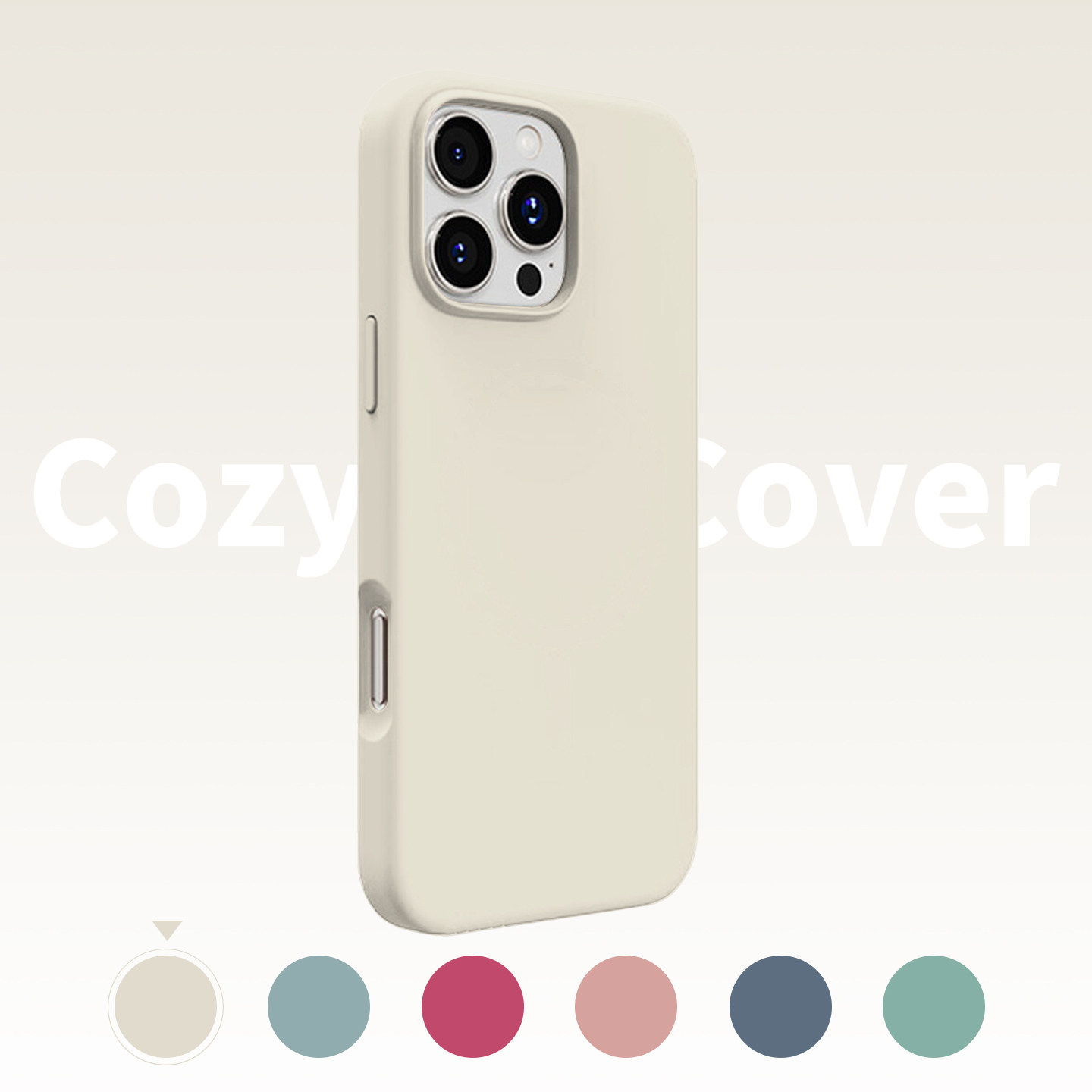 古董白大孔液态硅胶适用苹果16手机壳新款苹果17promax套i