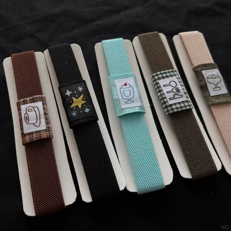 美式复古甜品咖啡绑带彩色松紧带