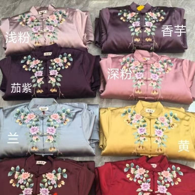 闰年增福寿服女全套真丝苏绣