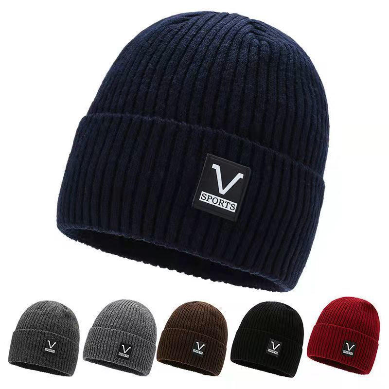 冬季针织加厚骑车加绒线帽男士冬款防寒保暖挡风冬天户外滑雪帽子