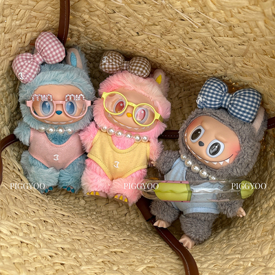 夏日辣妹泳衣labubu通用潮玩娃衣