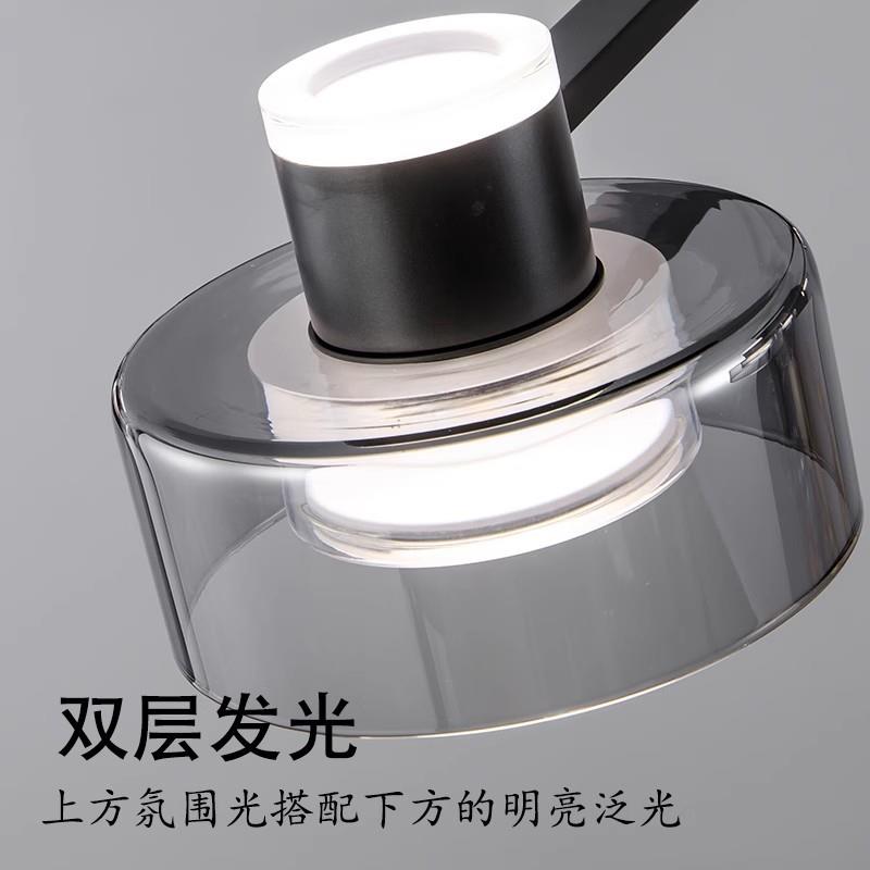 意式极简全铜客厅吊灯北欧创意玻璃大气设计师家用现代卧室灯具