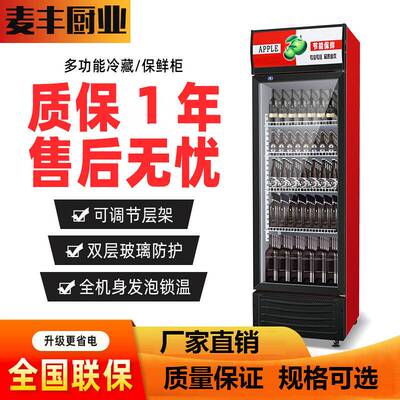 啤酒单门展示柜冷藏大容量超市饭店商用饮料柜双门三门保鲜柜