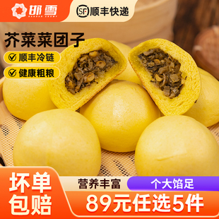 【89元任选5件】邯雪粗粮菜团子四种口味低脂早餐荠菜小白菜饱腹