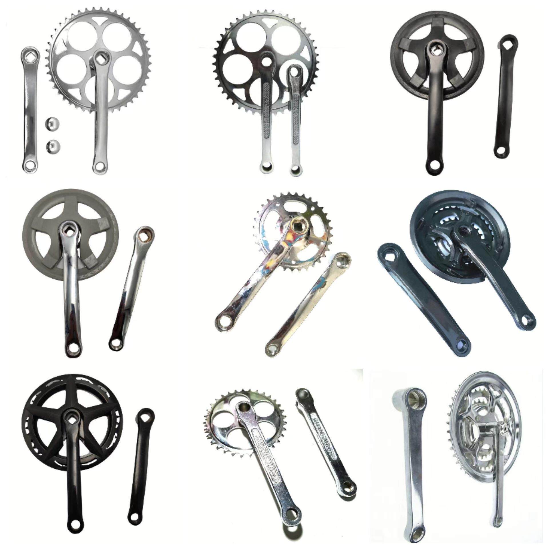 自行车牙盘单盘拆卸中空方孔三轮车牙盘3236齿盘前拐脚镂空变速