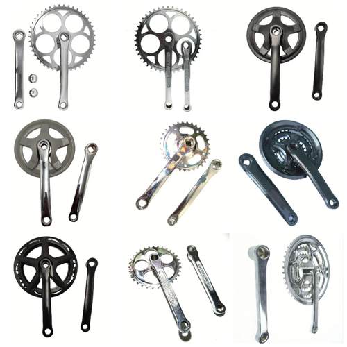 自行车牙盘单盘拆卸中空方孔三轮车牙盘3236齿盘前拐脚镂空变速