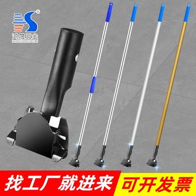 电商款尘推杆不锈钢拖把夹子尘推拖把铝布家用套装单杆三角拖把