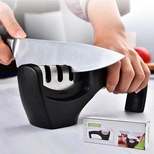 家用手动磨刀器 多用途金刚石磨刀器 厨房工具三段手持快速磨刀器