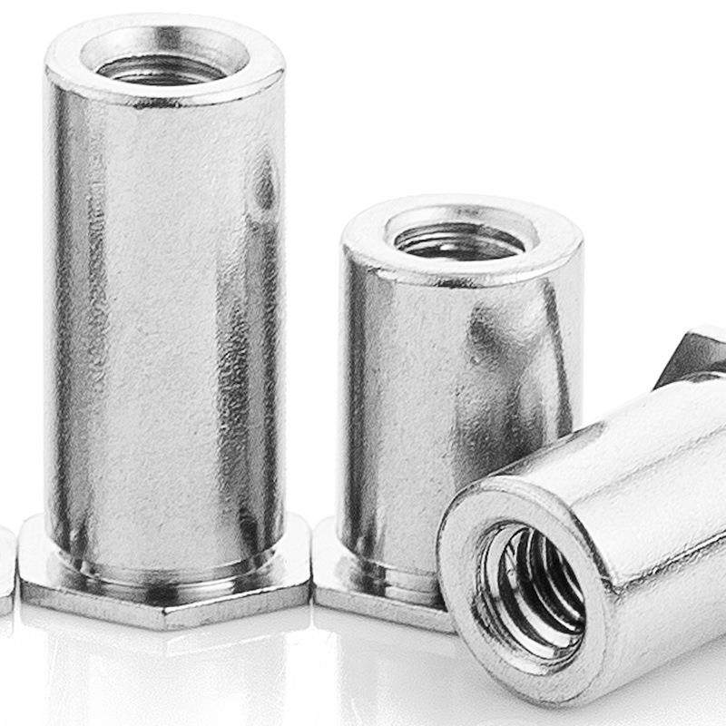 04不锈钢压铆螺母柱BSS六角盲3头孔平压铆螺柱厂家M2/OM2.5