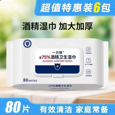 婴幼儿湿纸巾独立包装单一片的小包便携儿童上学巾酒精消毒巾加大