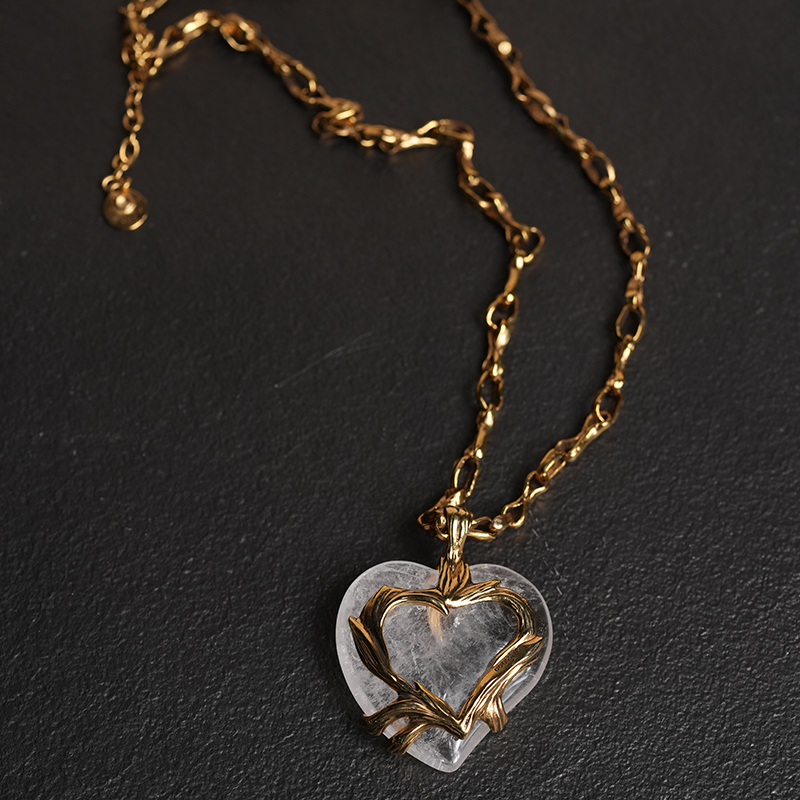 珠宝级合金镀24K黄金岩石水晶