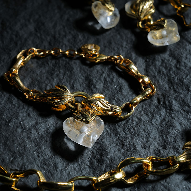 Goossens爱心透明水晶手链