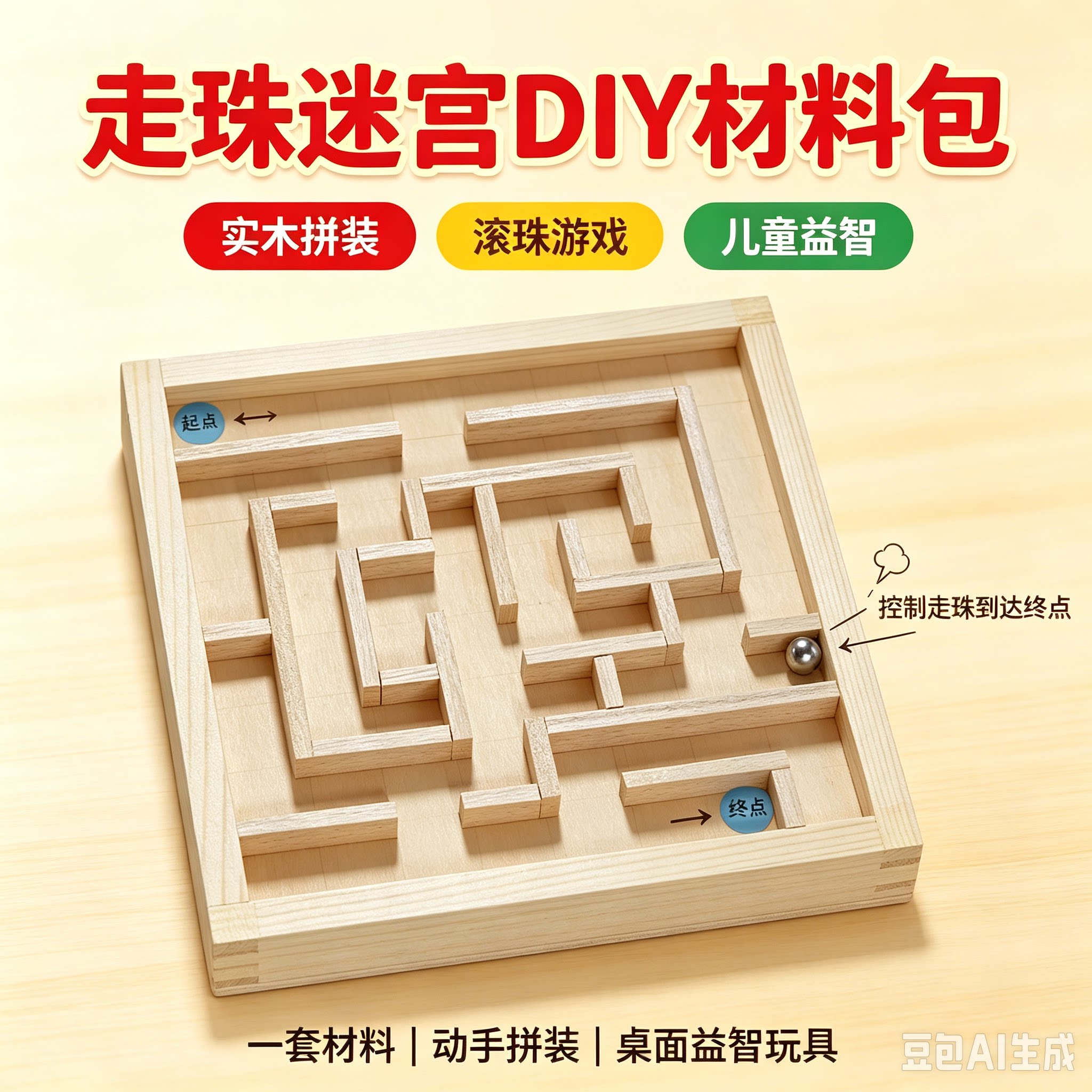 江浙沪皖劳技课迷宫制作材料包劳动课5五年级上册自制走珠迷宫