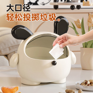 可爱卡通造型桌面垃圾桶带玄关大容量家用追剧桌面丢垃圾收纳盒子