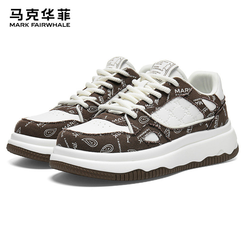 马克华菲2026新款冬季透气板鞋男厚底增高男鞋运动休闲鞋子男潮鞋,运动鞋new,板鞋,淘宝优惠券,粉丝福利购,淘宝优惠卷