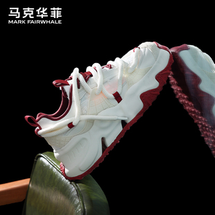 马克华菲男鞋冬季透气2026新款老爹鞋男增高男士运动休闲鞋子男款