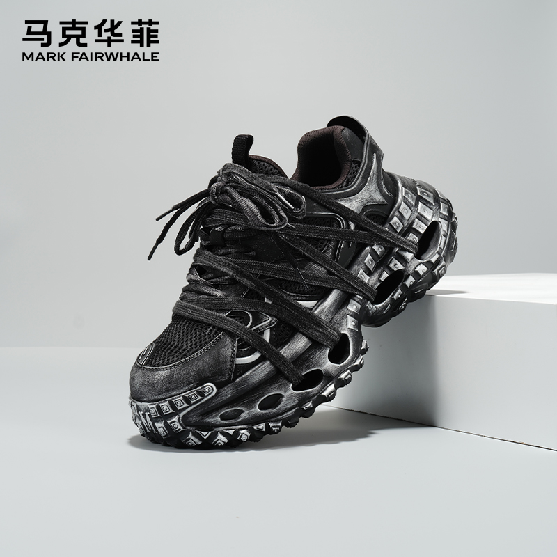 马克华菲2025秋季运动鞋潮流休闲鞋子厚底增高老爹鞋情侣款男女鞋