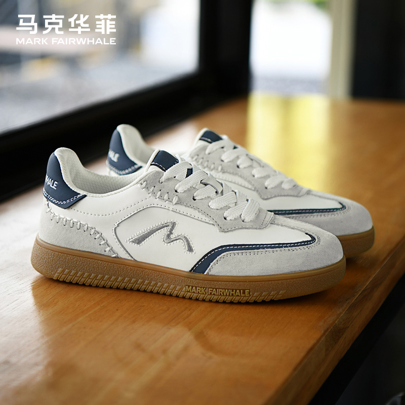 马克华菲2025夏季新款情侣鞋厚底增高板鞋女潮流运动休闲德训鞋男