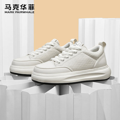 马克华菲板鞋男2025冬季男士小白鞋厚底增高休闲鞋子百搭新款潮鞋