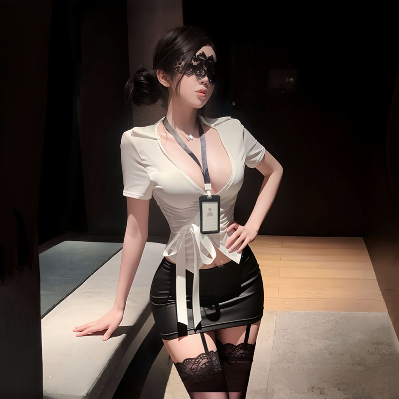 性感秘书制服OL职业包臀裙纯欲趣味情qu内衣收腰辣妹制服睡衣套装