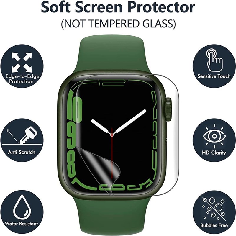 Soft Hydrogel Screen Protector FCilm For Apple Watch 7 6 SE