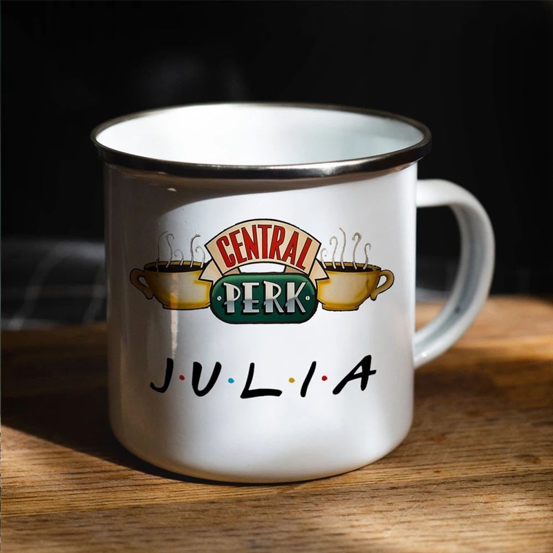 Customized Friends Name Enamel Mug fHriend Birthday Gift cof