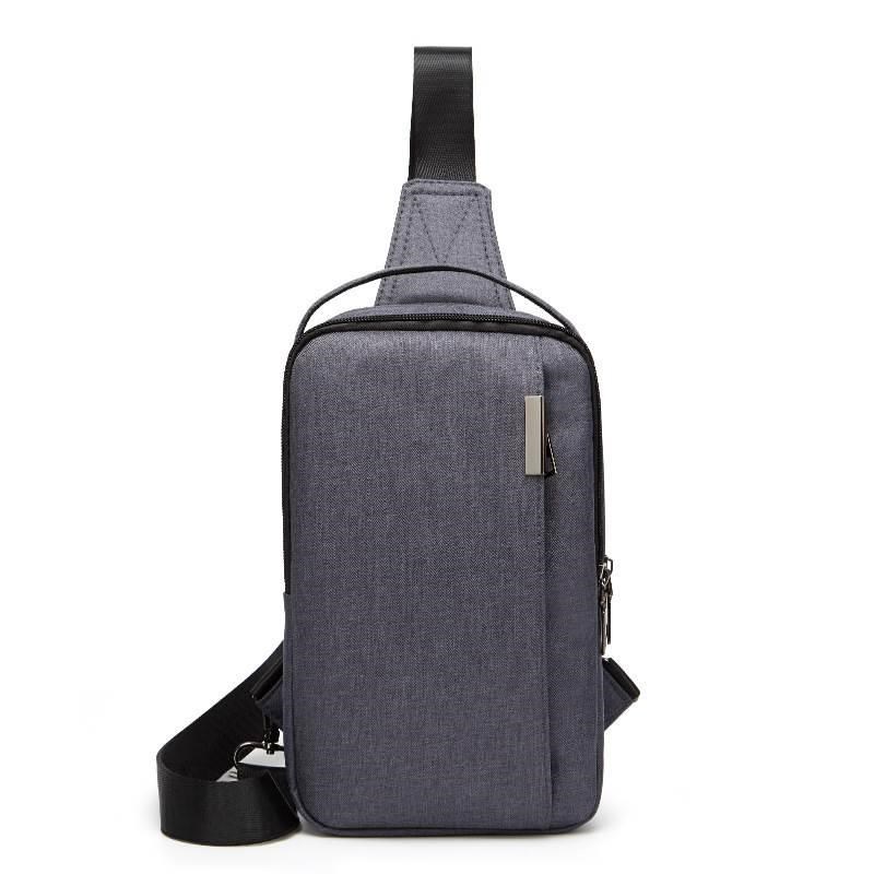 2023 new canvas bag chest men's casual shoulderS bag man bag