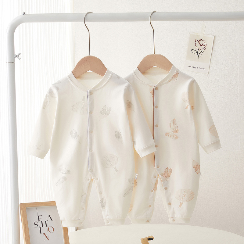 婴儿连体衣春秋款新生衣服纯棉睡衣长袖家居服婴幼儿男女宝宝秋装