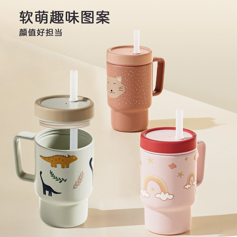 儿童宝宝水杯吸管杯学饮杯婴儿牛奶杯喝水杯家用喝水杯