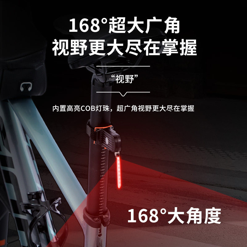 创意自行车尾灯山地车公路车夜间骑行灯安全警示车灯流水领航灯