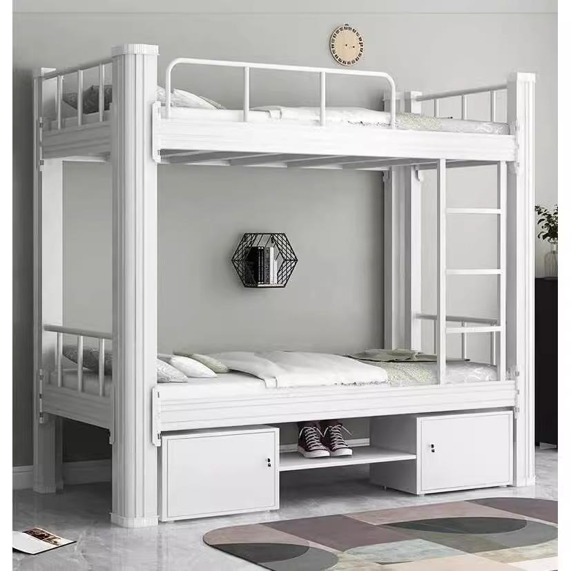 上下铺铁架床学生寝室单双人铁艺床员工宿舍单双层铁床公寓床厂家