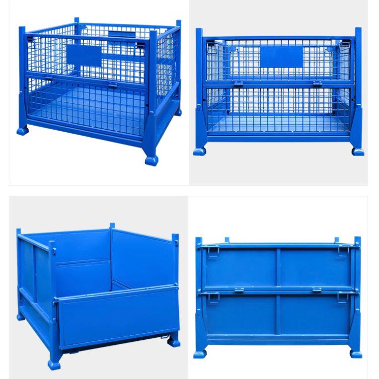 属重型转铁屑箱仓储XMB笼物料笼箱废料周箱金铁框可移动可折叠可