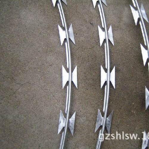 盗厂家机场防护刺绳刺 防刀片T刺绳 涂塑线 蛇腹网 BOUZA-22
