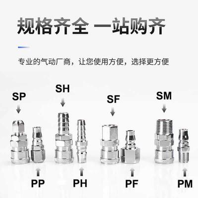 气动接头PP30 速SM SF管 PM风炮风管气接头 C式自锁快接头 SP--20