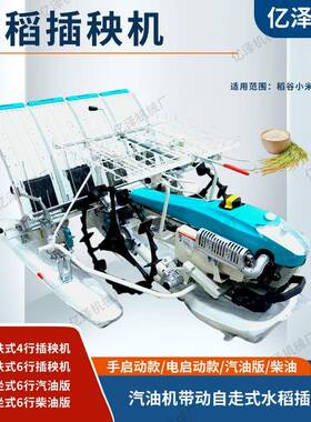 水稻插秧机 栽机式 插禾机 不伤 秧苗种秧秧机 乘坐式自TVQ走栽苗
