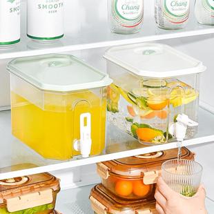 水果饮料茶水桶凉水壶 冰箱冷水壶带龙头家用高颜值大容量茶壶夏季
