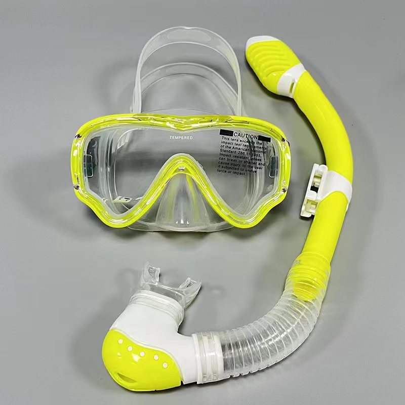 儿童浮潜 潜水眼镜 硅胶咬嘴 防雾游泳面罩 呼吸管潜水镜儿童套装