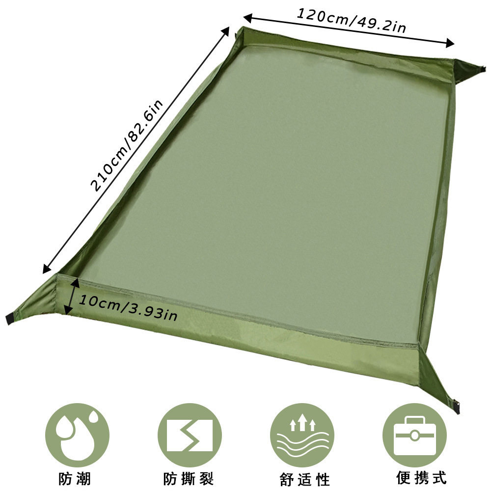 户外帐篷防潮垫澡盆式防水立体地席睡垫轻便防虫防沙野营沙滩坐垫