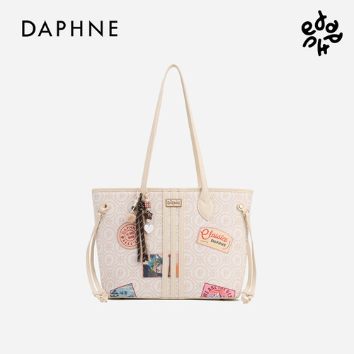 Daphne/达芙妮2026新款托特包时尚印花韩系通勤百搭单肩大容量女