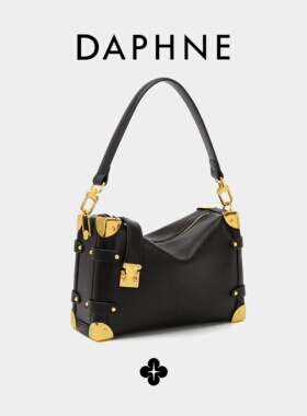 达芙妮Daphne新款时尚新款小众包包黑色通勤单肩斜挎包DFN10260