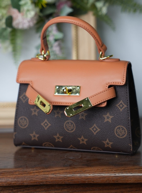 Daphne/达芙妮经典印花百搭单肩斜挎手提包10349