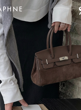 Daphne/达芙妮秋冬时尚美拉德单肩包经典三角手提斜跨包10449
