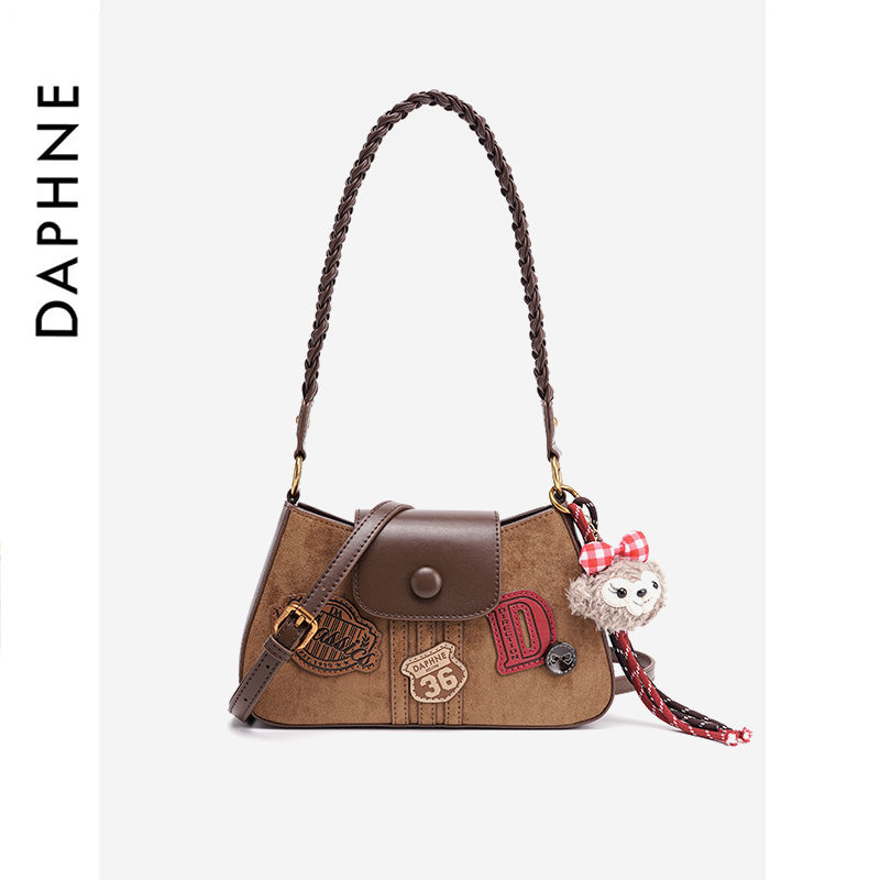 Daphne/达芙妮2025新款女包大容量印花托特包单肩包斜挎手提包包