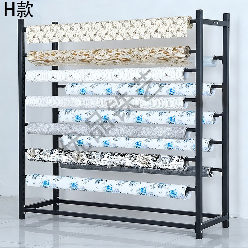 纺织布料面料展示架家纺布卷布样吊卡货架布匹架桌布地毯皮革架子