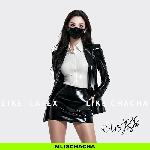 MLISCHACHA-mlis茶茶乳胶西装职业装套装短裙定制latex时尚
