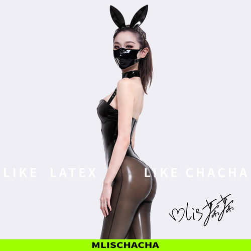 MLISCHACHA-mlis茶茶量身定制乳胶兔女郎连体马来胶片latex时尚