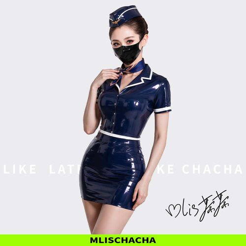 MLISCHACHA-mlis茶茶乳胶cos系列空姐制服定制马来胶片latex时尚